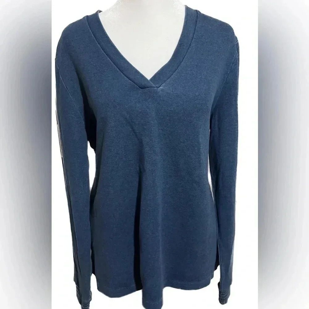 NWT Scotch and soda blue sweatshirt with chambray pleated back size 2/XS
